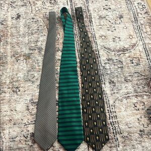Stylish Men's Tie Collection - Gray, Green, and Black